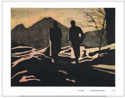 LUC TUYMANS (NÉ EN 1958) De transformatie van de berg. Lithographie en couleurs....
