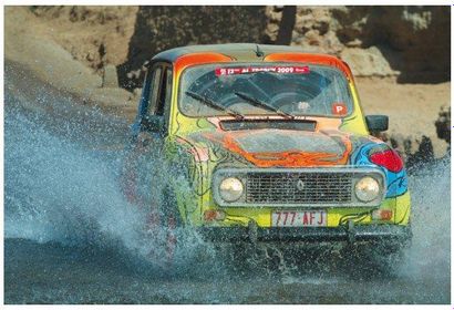 RENAULT 4L DE 1987 Peinte par Jean-Luc Moerman en 2008 à l'occasion du 4L Trophy....