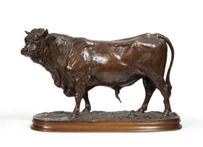 Pierre-Jules Mene (1810-1879) Taureau normand n° 1
Bronze à patine brune.
Signé:...