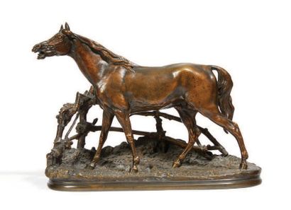 Pierre-Jules Mene (1810-1879) Djinn (N°2)
Bronze à patine brun clair.
Signé: P.J.MENE...