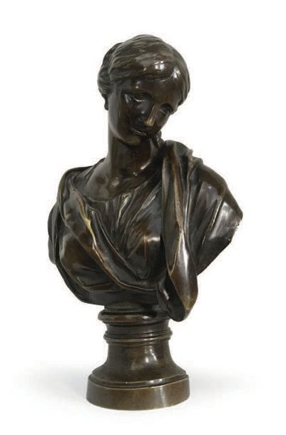 D'APRÈS FRANÇOIS DU QUESNOY (1597-1643) Buste de la sainte Suzanne
Vers 1700.
Bronze...