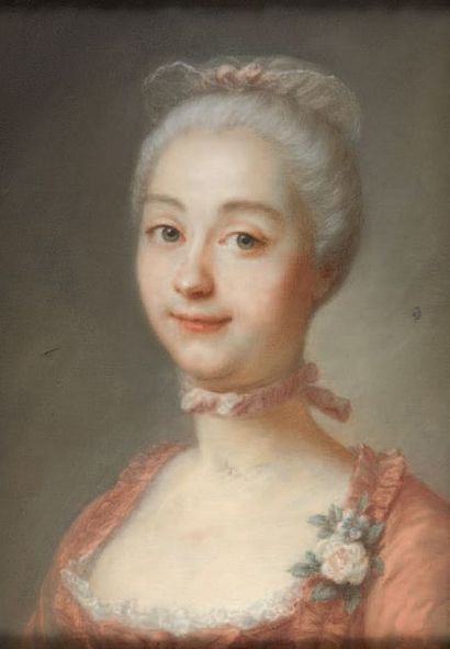 École FRANÇAISE du XVIIIe siècle Portrait de femme
Pastel.
H_40,3 cm L_28,8 cm