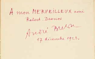 André BRETON. Clair de terre. Avec un portrait par Picasso. Paris, 1923.
In-4, broché,...