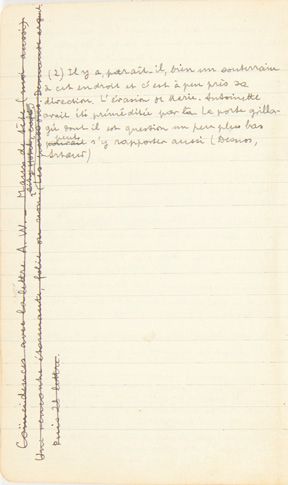 André BRETON. Carnet de notes pour Nadja. Sans lieu [Paris], octobre 1926.
Carnet...