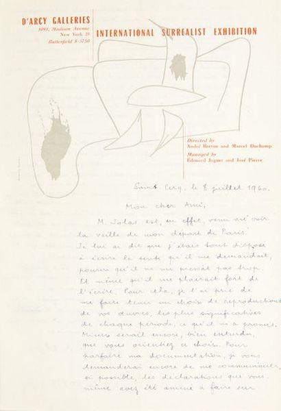 André BRETON. Correspondance adressée à René Magritte. 1er juillet 1934-3 novembre...