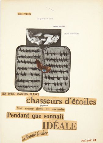 Georges HUGNET. La Septième Face du dé. Poëmes - découpages. Couverture de Marcel...