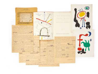 Michel LEIRIS. The Prints of Joan Miró. New York, Curt Valentin, 1947. In-4, cousu,...
