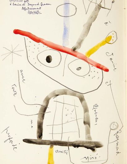 Michel LEIRIS. The Prints of Joan Miró. New York, Curt Valentin, 1947. In-4, cousu,...