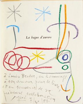 René CREVEL. La Bague d'aurore. [Paris], Louis Broder, 1957.
In-12 carré, vélin blanc...
