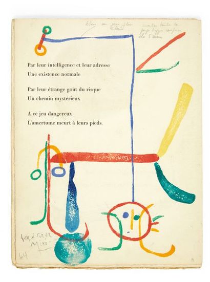 Paul Eluard. À toute épreuve. Gravures sur bois de Joan Miró. Genève, Gérald Cramer,...