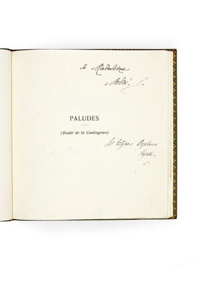 André Gide. Paludes. Paris, Librairie de l'Art indépendant, 1895.
Grand in-8 carré,...