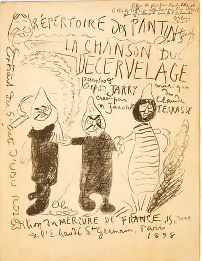 Alfred JARRY et Claude TERRASSE. Répertoire des Pantins. La Chanson du décervelage....