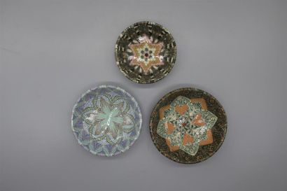 null Jean GERBINO (1876-1966) - VALLAURIS
Lot de trois coupelles en céramique mosaïquée...