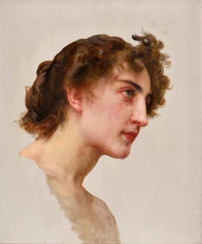 null William Adolphe Bouguereau (1825 - 1905)

" Portrait d'Elize Brugière ", 

1895-1896,

Huile...