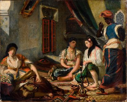 null William Adolphe Bouguereau (1825-1905) 

" Les femmes d'Alger ", d'après Eugène...