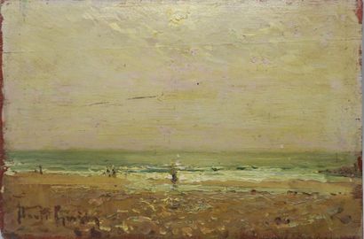 Eugène David-Girin (1848-1917)
La plage animée
Huile...