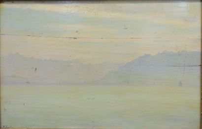Paul Saïn (1863-1908).
Le lac Léman à Pully...