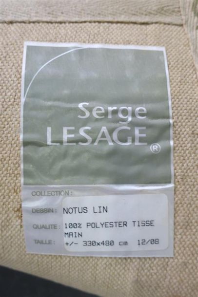 null MAISON Serge LESAGE
Tapis rectangulaire " Notus Lin " en polyester tressé noir...