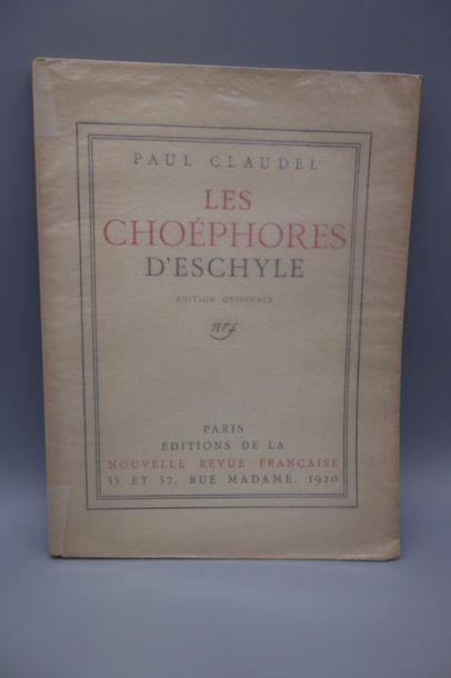 CLAUDEL (Paul). LES CHOÉPHORES D'ESCHYLE....