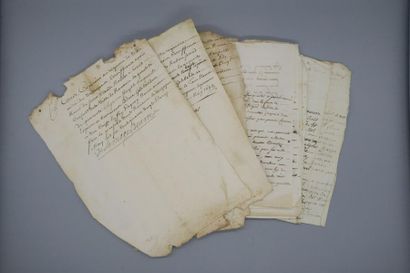 null DRÔME - ROMANS. 17 documents XVIIe-XVIIIe.
- 3 pièces signées par des capitaines...