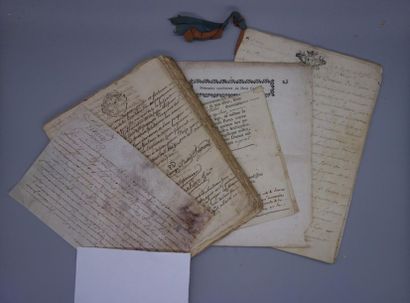 null AUDE. 5 documents du XVIIIe.
- [Évêché d'Alet]. Manuscrit de 84 pp. in-4 (incomplet),...