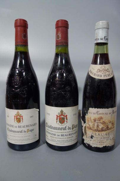 null 1 B BEAUNE CLOS DE LA MOUSSE (1er cru) e.q.i; c.s. Bouchard P&F 1974 
1 B CHATEAUNEUF...