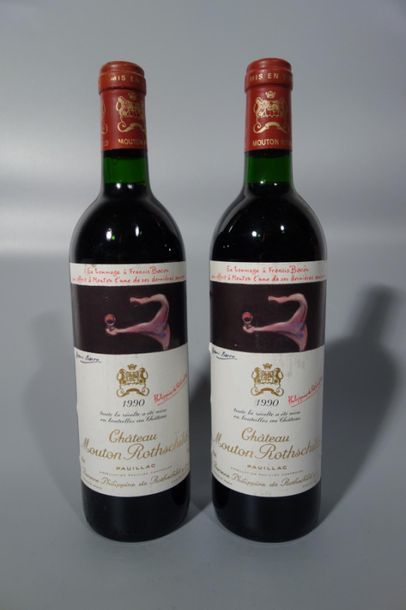 null 2 B CHÂTEAU MOUTON ROTHSCHILD (B.G.+; e.l.s.) GCC1 Pauillac 1990