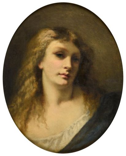 null Narcisse Diaz de la Peña (1807-1876)
Portrait d'une jolie blonde, 1850.
Huile...