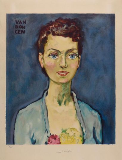 null Kees Van Dongen (1877-1968).
L'hommage à Marie Claire.
Lithographie en couleur.
Numéroté...