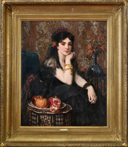 null Paul Saint-Jean (1842-1875)
La belle andalouse
Huile sur toile.
Signé en bas...