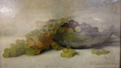 null Adolphe Louis Castex-Degrange (1840-1918).
Les raisins, septembre 1905.
Huile...