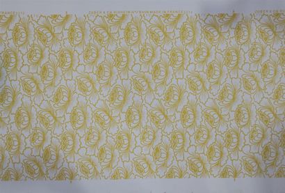 null ZUBER, 8 rouleaux de papier peint jaune (rouleaux ouverts) / ref 3213