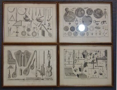 null ENCYCLOPEDIE ? Deux gravures figurant des instruments de musique anciens. On...