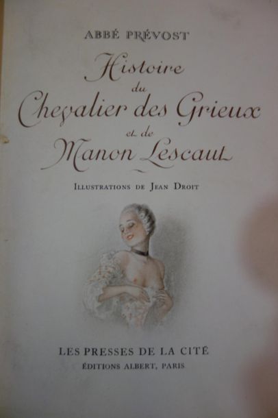 Abbé PREVOT, Histoire du Chevalier des Grieux...