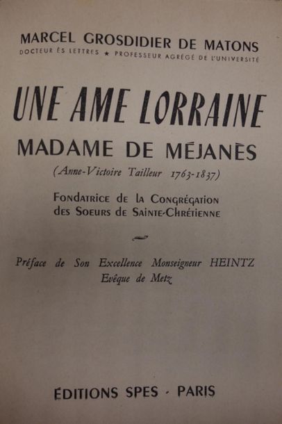 null Une âme lorraine : Madame de Mejanes (Anne-Victoire Tailleur 1763-1837) par...