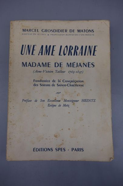 null Une âme lorraine : Madame de Mejanes (Anne-Victoire Tailleur 1763-1837) par...