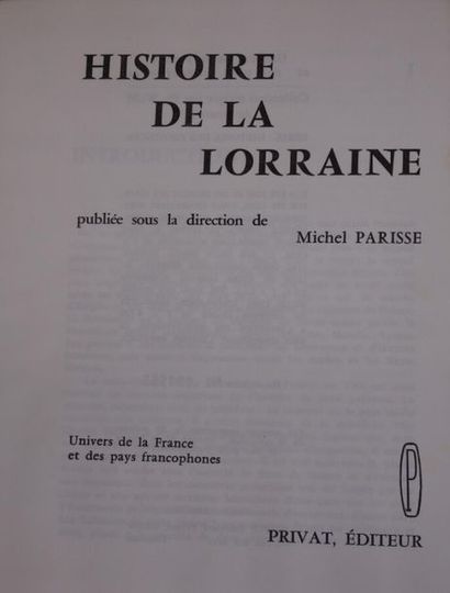 null Histoire de la Lorraine 1977. JOINT : Histoire des Lorrains 1960.