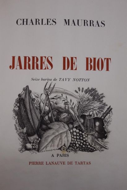 null Jarres de Biot par Charles Maurras avec envoi dédicace.