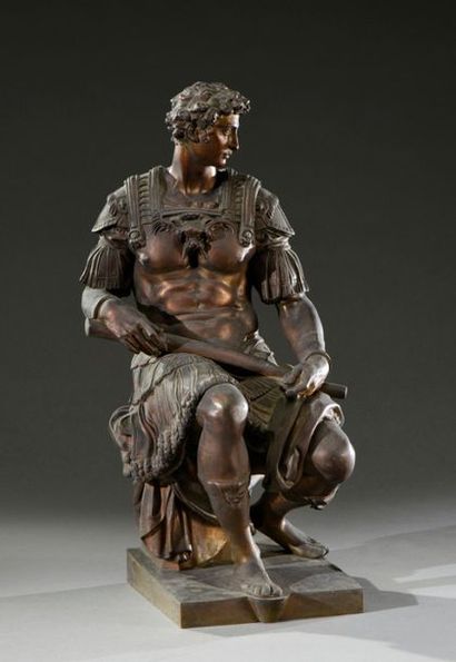 Laurent de Médicis d'après Michel Ange, bronze...