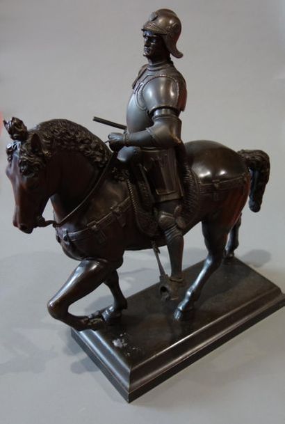 Condottiere Colleoni en armure à cheval,...