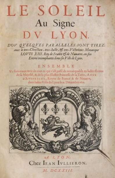 null [LIVRES DE FÊTES]. LE SOLEIL AU SIGNE DU LYON. D'où quelques parallèles sont...