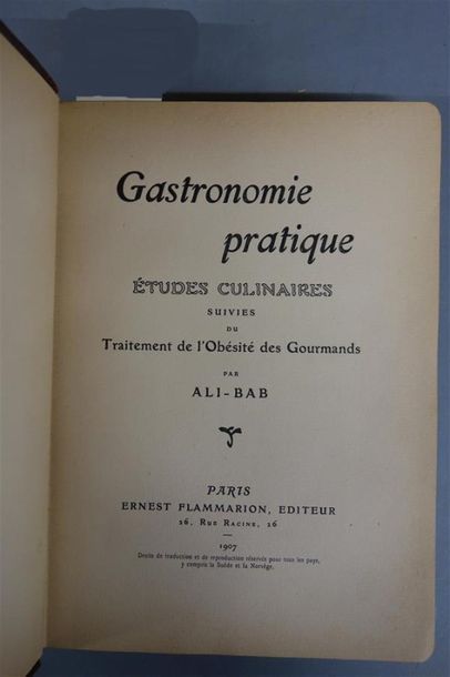 null ALI - BAB. GASTRONOMIE PRATIQUE. Études culinaires suivies du traitement de...