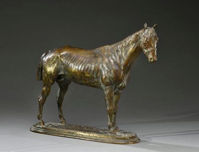 null L. Lenordez (1815-1892) V. Boyer : "gladiateur" cheval de course, épreuve en...