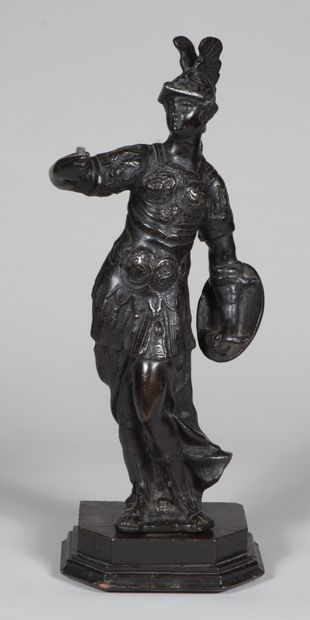 null Bronze figurant Mars, sculpture en bronze patiné dans le style du XVIIème siècle.

XIXème...