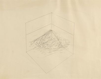 null Robert Smithson (1938-1973)
"Untitled" (corner piece), 1969
Mine de plomb sur...