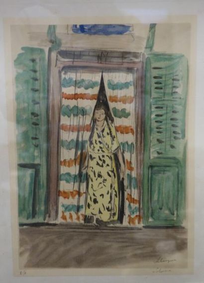 null Henri Lebasque (1865-1937)
Femme entre les volets verts
Lithographie en couleurs...