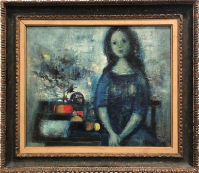 null Luis Molné (1907-1970).
Jeune fille assise. 
Huile sur toile.
Signé en bas à...