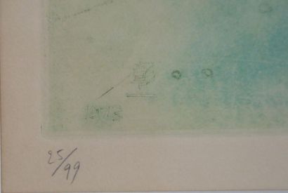 null Shoichi Hasegawa (né en 1929).
Au cours de la vie.
Aquatinte sur papier.
Signé...