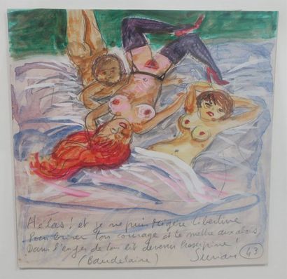 null Jean Jacques Surian (né en 1942)
2 oeuvres : "Libertine" et "Même chambre"
Aquarelle...