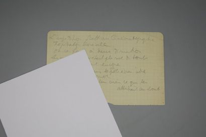 null COCTEAU, Jean. 3 autograph notes kept in envelopes.
- On the Scott expedition...
